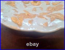 Antique Meissen Germany Pair of Gilded Porcelain Cabinet Plates GoldFloral Decor