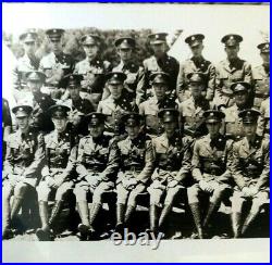 Antique Miitary Photograph MD Boland 1939 WW2 Camp Artillery Officers Panorama