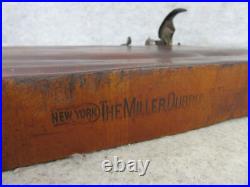 Antique Miller Dubrul Peters Co Wood Tobacco Leaf Cigar Cutter Board SIGNED