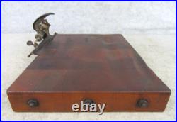 Antique Miller Dubrul Peters Co Wood Tobacco Leaf Cigar Cutter Board SIGNED