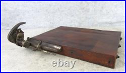 Antique Miller Dubrul Peters Co Wood Tobacco Leaf Cigar Cutter Board SIGNED