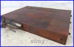 Antique Miller Dubrul Peters Co Wood Tobacco Leaf Cigar Cutter Board SIGNED