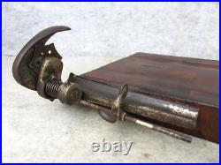 Antique Miller Dubrul Peters Co Wood Tobacco Leaf Cigar Cutter Board SIGNED