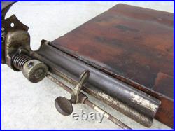 Antique Miller Dubrul Peters Co Wood Tobacco Leaf Cigar Cutter Board SIGNED