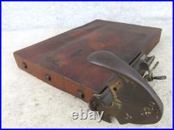 Antique Miller Dubrul Peters Co Wood Tobacco Leaf Cigar Cutter Board SIGNED