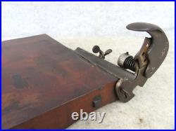 Antique Miller Dubrul Peters Co Wood Tobacco Leaf Cigar Cutter Board SIGNED