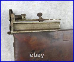 Antique Miller Dubrul Peters Co Wood Tobacco Leaf Cigar Cutter Board SIGNED