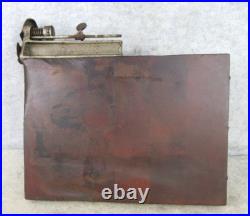 Antique Miller Dubrul Peters Co Wood Tobacco Leaf Cigar Cutter Board SIGNED