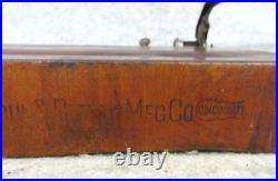 Antique Miller Dubrul Peters Co Wood Tobacco Leaf Cigar Cutter Board SIGNED