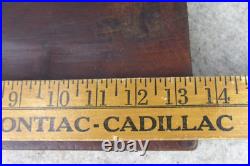 Antique Miller Dubrul Peters Co Wood Tobacco Leaf Cigar Cutter Board SIGNED