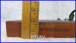 Antique Miller Dubrul Peters Co Wood Tobacco Leaf Cigar Cutter Board SIGNED