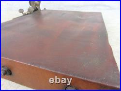 Antique Miller Dubrul Peters Co Wood Tobacco Leaf Cigar Cutter Board SIGNED