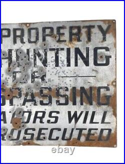 Antique Mine Mining No Trespassing Sign 20 X 28