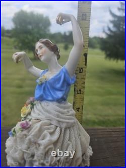 Antique Müller Volkstedt Figurine Spanish Flamenco Dancer 8