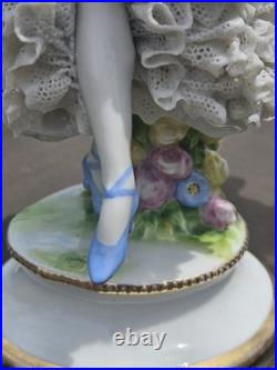 Antique Müller Volkstedt Figurine Spanish Flamenco Dancer 8