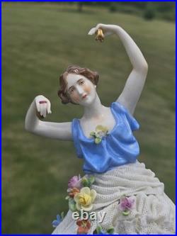 Antique Müller Volkstedt Figurine Spanish Flamenco Dancer 8