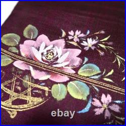 Antique Nagoya Obi Kimono SIlk Vintage Japanese Traditional Belt 30cm x 335cm