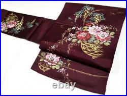 Antique Nagoya Obi Kimono SIlk Vintage Japanese Traditional Belt 30cm x 335cm