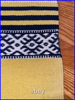 Antique Native American Navajo Indian Hand Stitched 23x58 Wool Rug Throw Textile