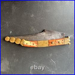 Antique Navaja Knife 19th Century Spanish VALERO JUN SARAGOZA Folding Knife