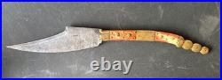 Antique Navaja Knife 19th Century Spanish VALERO JUN SARAGOZA Folding Knife
