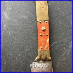 Antique Navaja Knife 19th Century Spanish VALERO JUN SARAGOZA Folding Knife