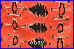 Antique Navajo Rug Germantown Native American Woven Textile 29x20 Vintage Red