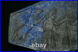 Antique Near Eastern Sasanian Lapis Lazuli Openwork Work tiles with Engravings