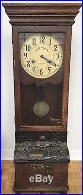Antique New York Time Clock General Time Recorder Clock Exchange Chelsea NYC