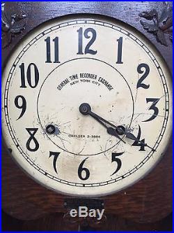 Antique New York Time Clock General Time Recorder Clock Exchange Chelsea NYC