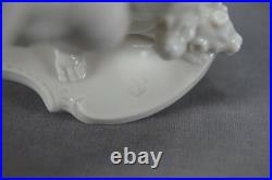 Antique Nymphenburg Blanc de Chine Style Cherub As Pluto With Cerberus Figurine