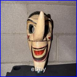 Antique OLD Ethnographic Danced Ecuadorian Ecuador Wooden CLOWN Mask FOLK ART