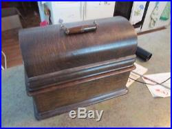 Antique Oak 1906 Thomas Edison Home Phonograph Cylinder Record Music Player