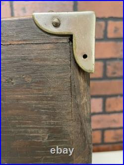 Antique Oak Wooden Engineers Toolbox Collectors Cabinet Watchmakers Vintage