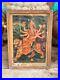 Antique-Old-Hindu-Religion-Goddess-Durga-Seated-On-Lion-Lithograph-Print-Framed-01-pbzh