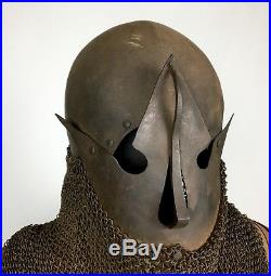 Antique Old Medieval Half Armor With Helmet