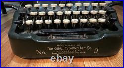 Antique Oliver No. 9 Batwing Typewriter Great Condition