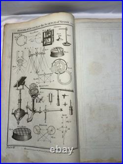Antique Optics Foldout Engraving Set of 6 Plates Early Telescopes and Microscope