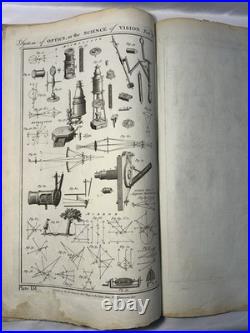 Antique Optics Foldout Engraving Set of 6 Plates Early Telescopes and Microscope