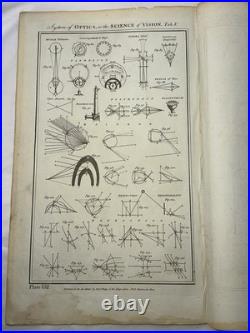 Antique Optics Foldout Engraving Set of 6 Plates Early Telescopes and Microscope