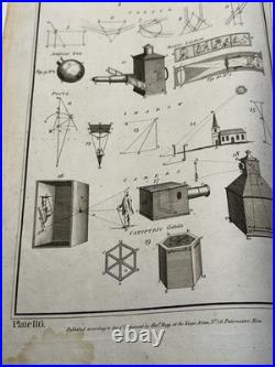 Antique Optics Foldout Engraving Set of 6 Plates Early Telescopes and Microscope