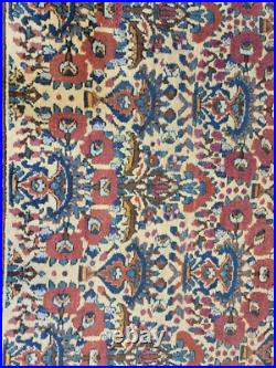 Antique Oriental Hand-Knotted Wool Area Rug Collectible Dehaj Ivory 4'3 x 5'6