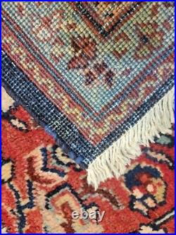 Antique Oriental Hand-Knotted Wool Area Rug Collectible Mahal Red 7'2 x 9'8