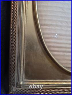 Antique Ornate Brass Covex Glass Picture Frame Gild Finish 16x12