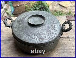 Antique Ottoman Handforged Copper Pan With Cover 18 Century 9 beautiful patina Antique Ottoman Handforged Copper Pan With Cover 18 Century 9 beautiful patina