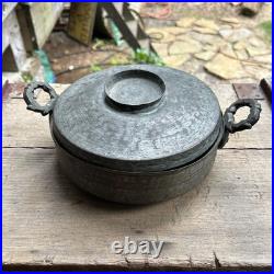Antique Ottoman Handforged Copper Pan With Cover 18 Century 9 beautiful patina
