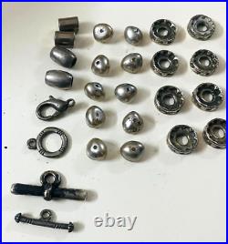 Antique Pandora Silver Sterling Parts (70 Parts) Need Collect