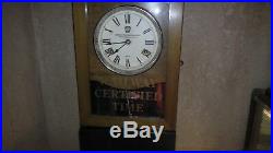 Antique Pennsylvania Railroad Train Station Time Clock Rare Find That Works