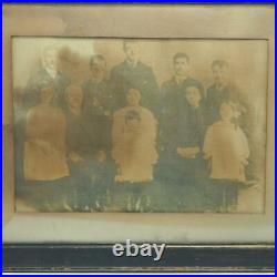 Antique Photograph Framed Family Portrait on Fabric