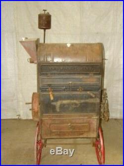 Antique Popcorn Peanut Roaster Wagon 1890 Sidewalk Nickel Mint Barn Find Cart